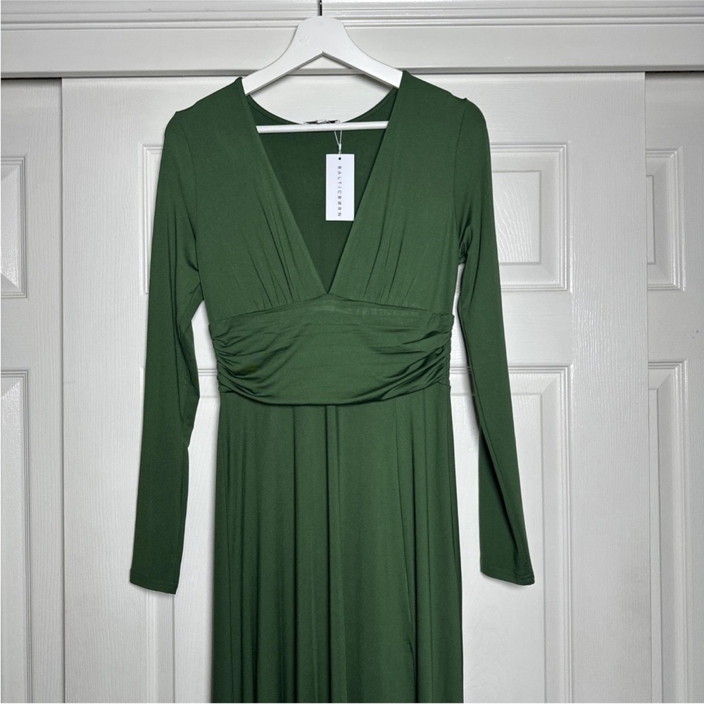 Baltic Born Ariana Medium Maxi Dress Forest Hunter Green Formal Wedding Guest - Picture 4 of 14